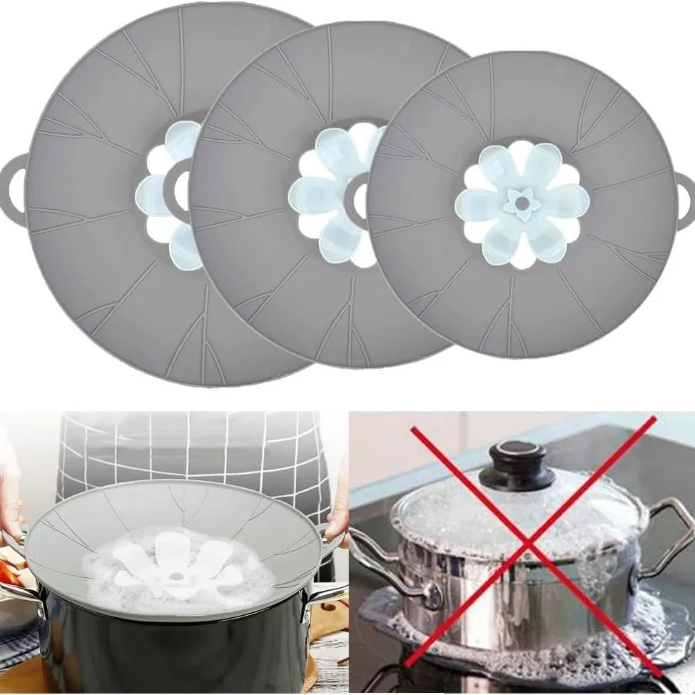 Tapa de silicona anti-desbordamiento para ollas