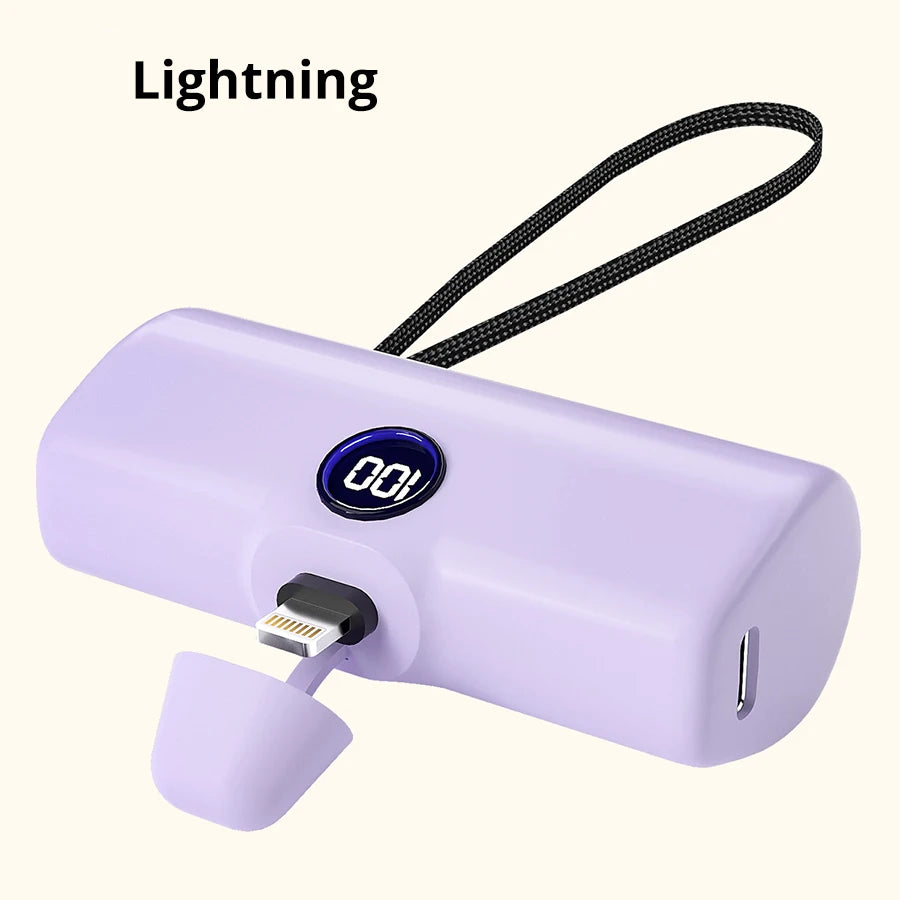 Batería externa portátil de carga rápida para iPhone, Samsung, Huawei, Xiaomi y HONOR, 5000 mAh