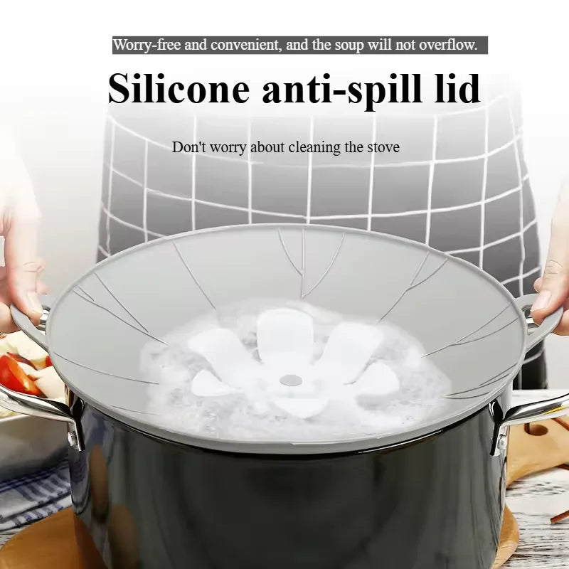 Tapa de silicona anti-desbordamiento para ollas